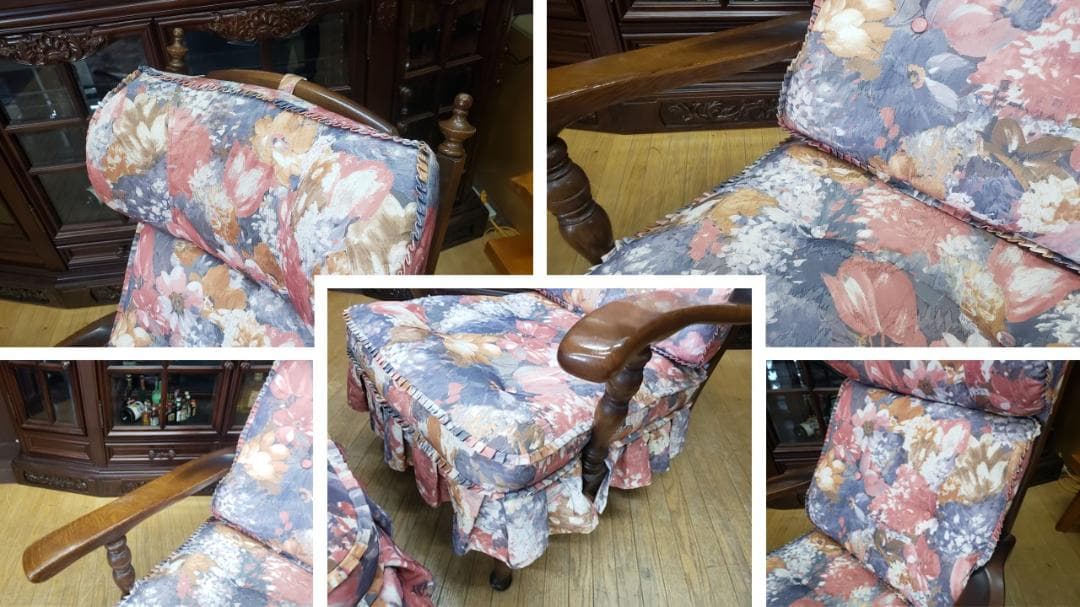 H27　飛騨産業 キツツキ シングル椅子 オットマン