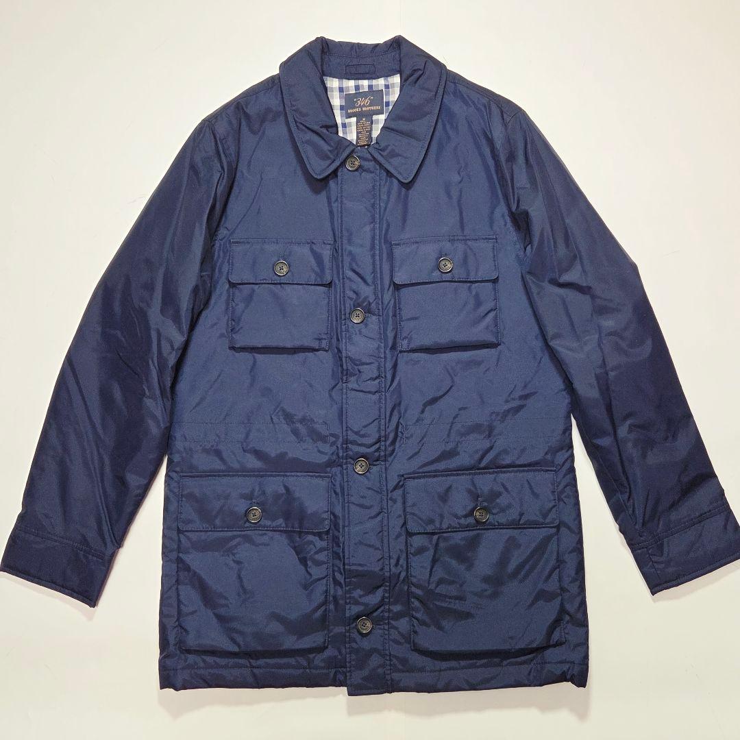 【美品】​ブルックスブラザーズ ナイロン サファリジャケット 中綿入り 紺 M