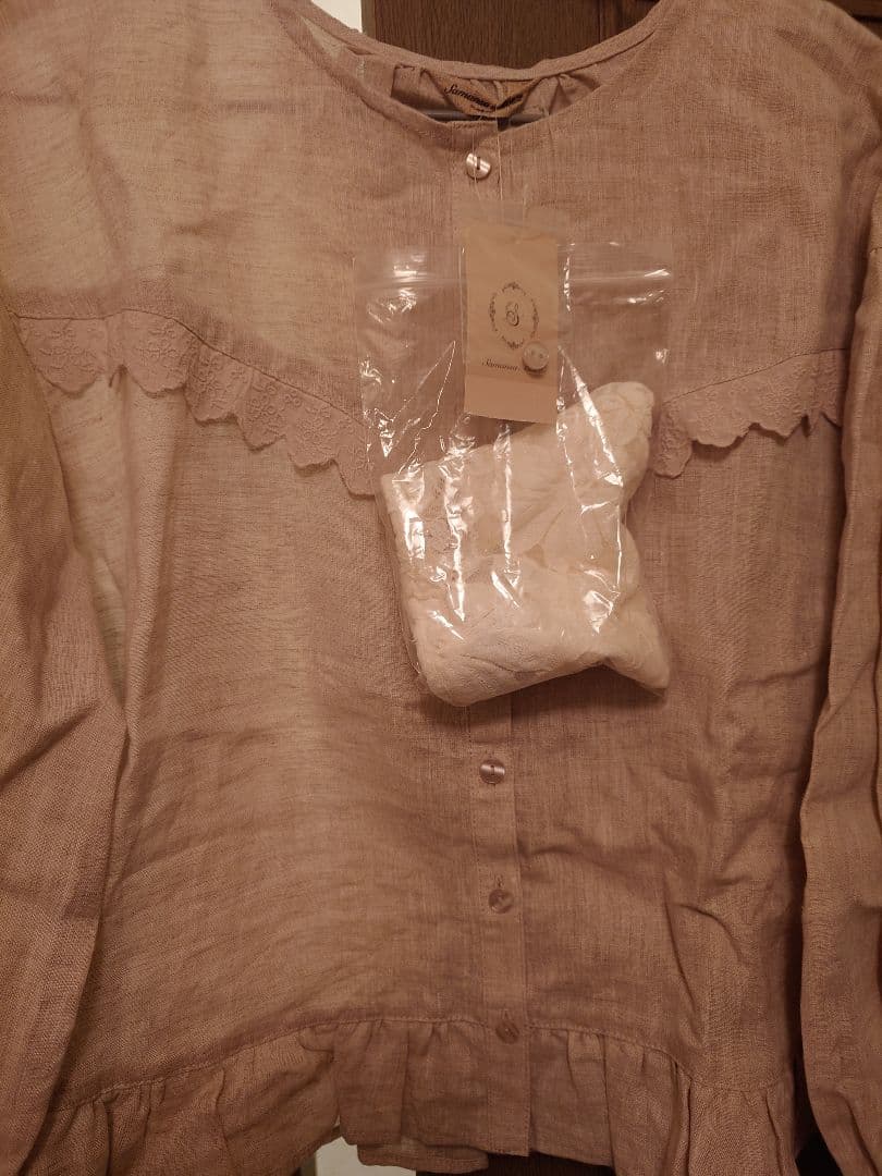 SamansaMos2立川限定 リネンバブーショカ付きエトワールブラウス