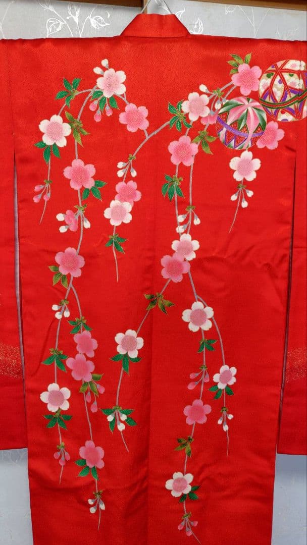 RK550子供着物7歳前後用着丈132センチ裄丈57センチ正絹綺麗美品