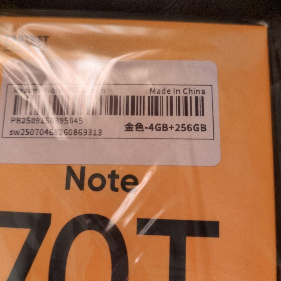 スマートフォン本体 Realme Note 70T 4GB+256GB