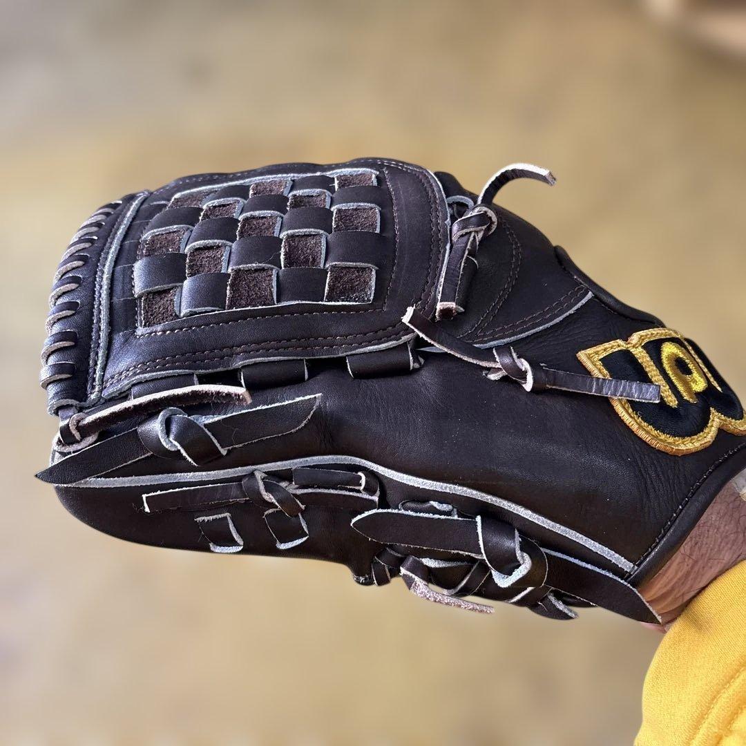 新品未使用ワールドペガサス硬式軟式野球グローブ ダークブラウン左利き用