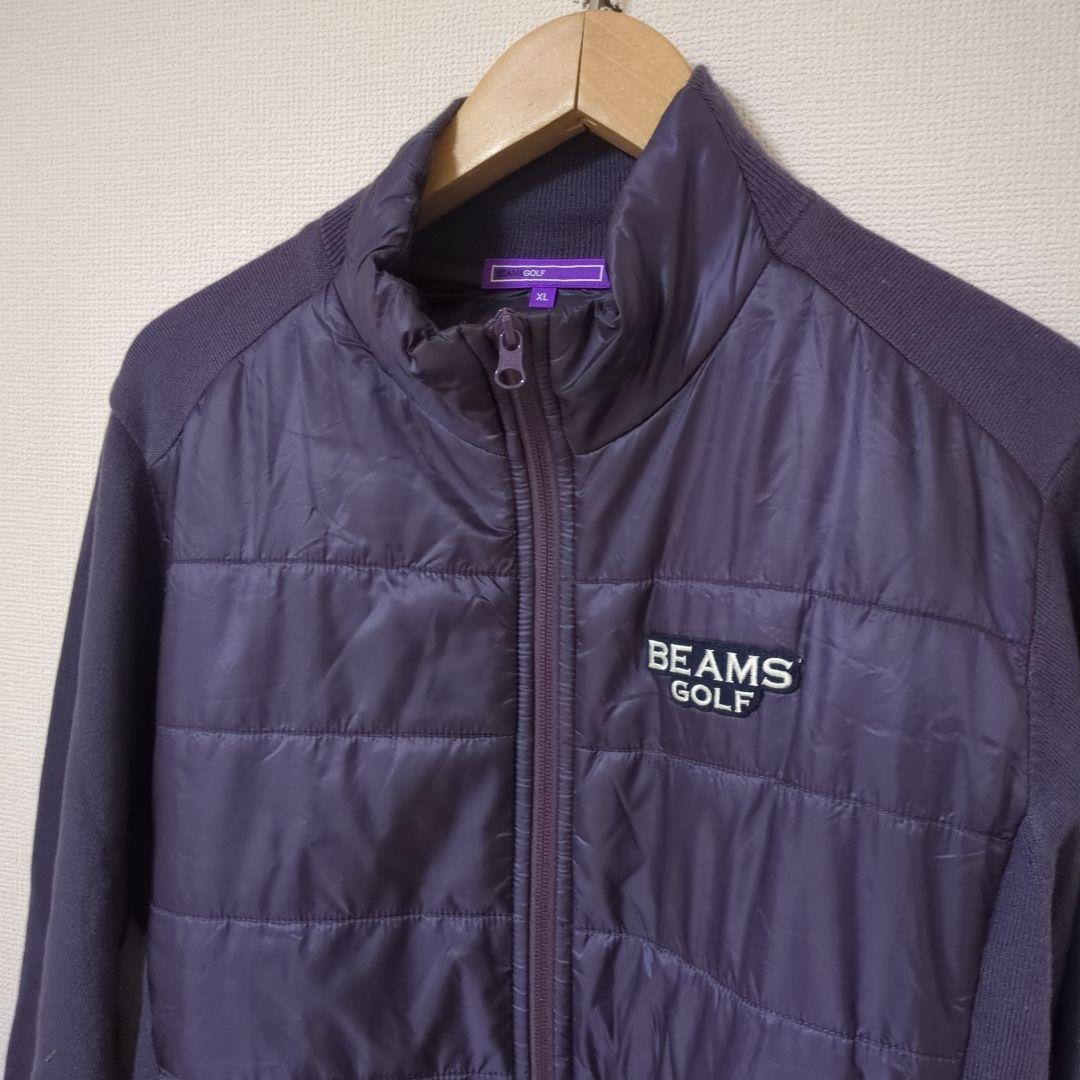★美品★BEAMS　GOLF　中綿キルティング フルジップニットブルゾン　XL