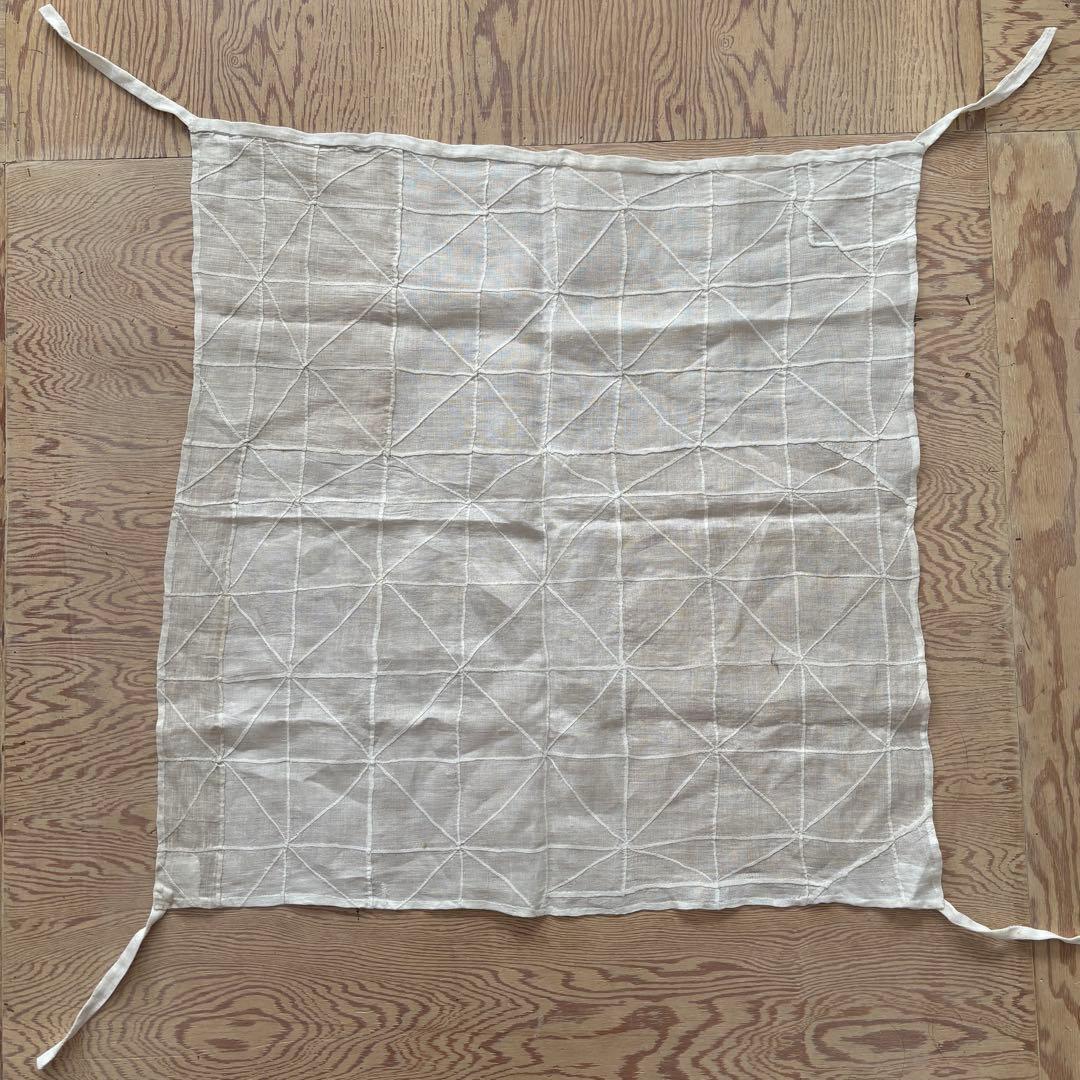 【約69cm】ポジャギ　韓国　アンティーク　骨董　モシ　麻　風呂敷　チョガッポ