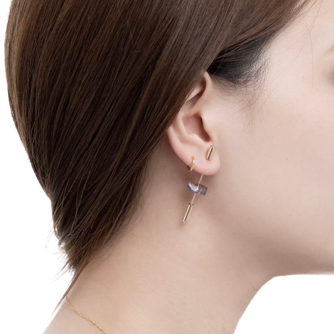 ヒロタカ hirotaka ヘキサゴン ボツワナアゲート スピア ピアス専用