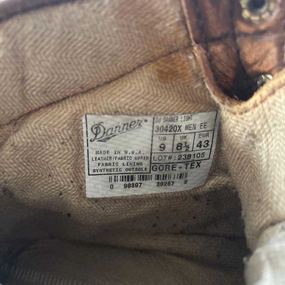 ダナーライト Danner Light メイドインUSA US9 白タグ