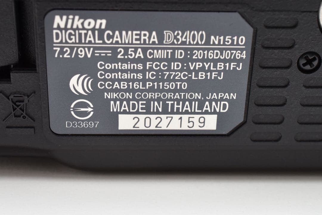 【美品】 ニコン Nikon D3400 ダブルズームセット一眼レフカメラ