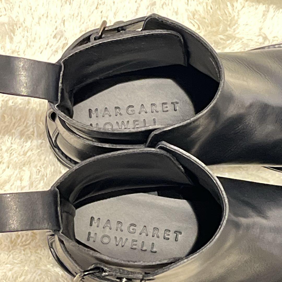 マーガレットハウエル　LEATHER STUD STRAP BOOT レザー