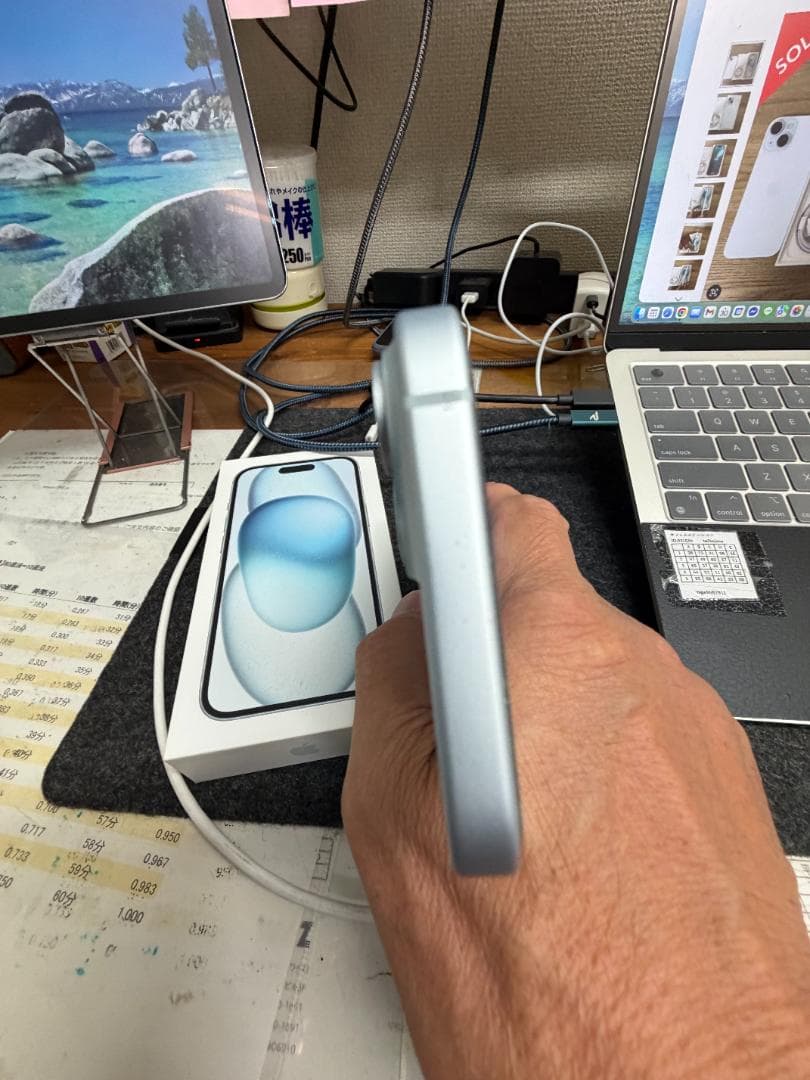 【底値】【極美品】iPhone15 128GB ブルー ★即日配送★箱付属品付