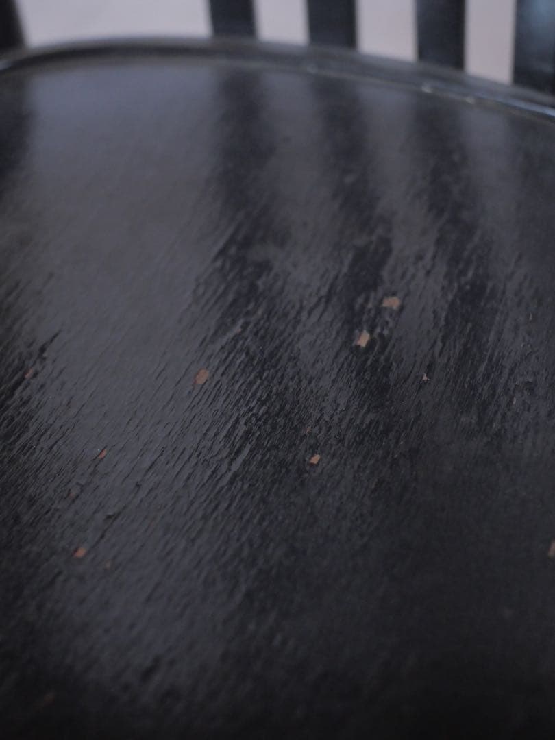 ①椅子　曲木　黒　ダイニングチェア　古家具　古道具　アンティーク　昭和レトロ