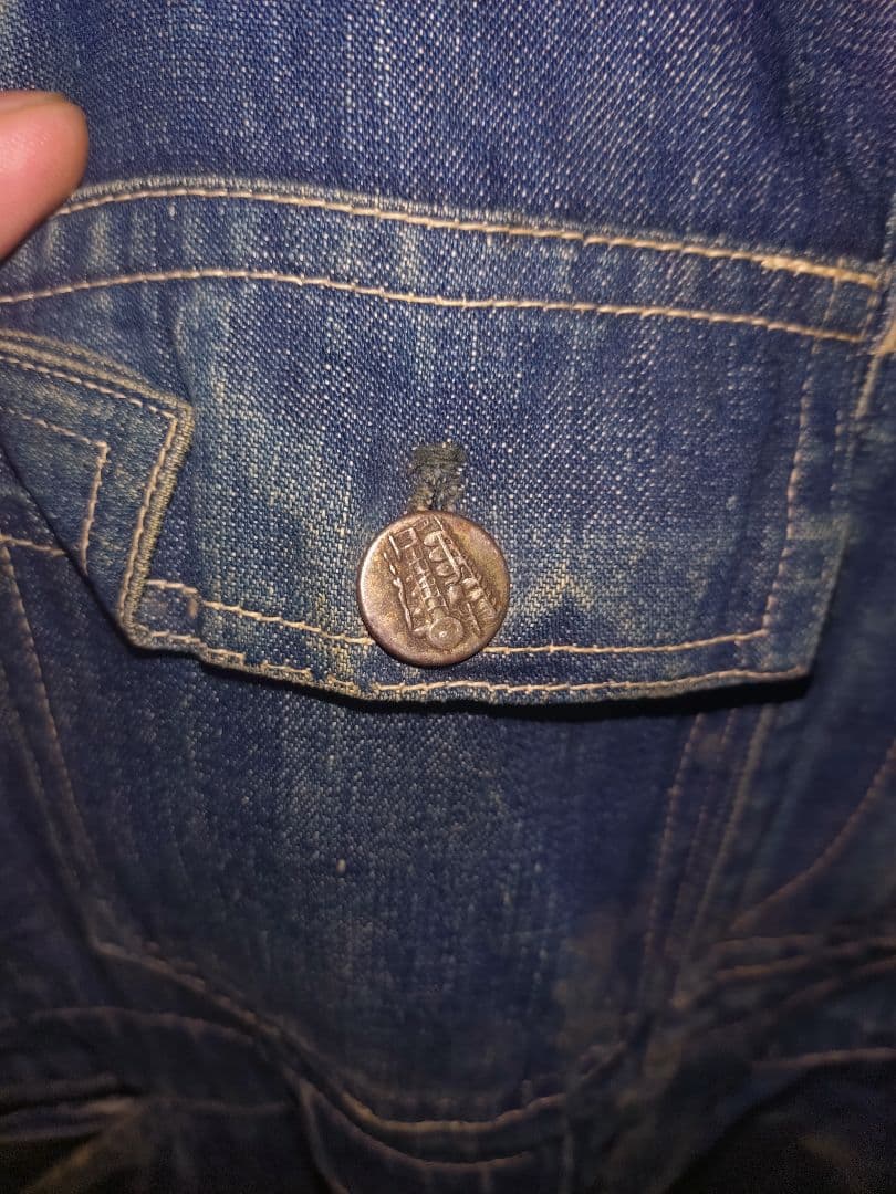 ４０sヴィンテージ オーバーオール ヘッドライト ハウスマーク