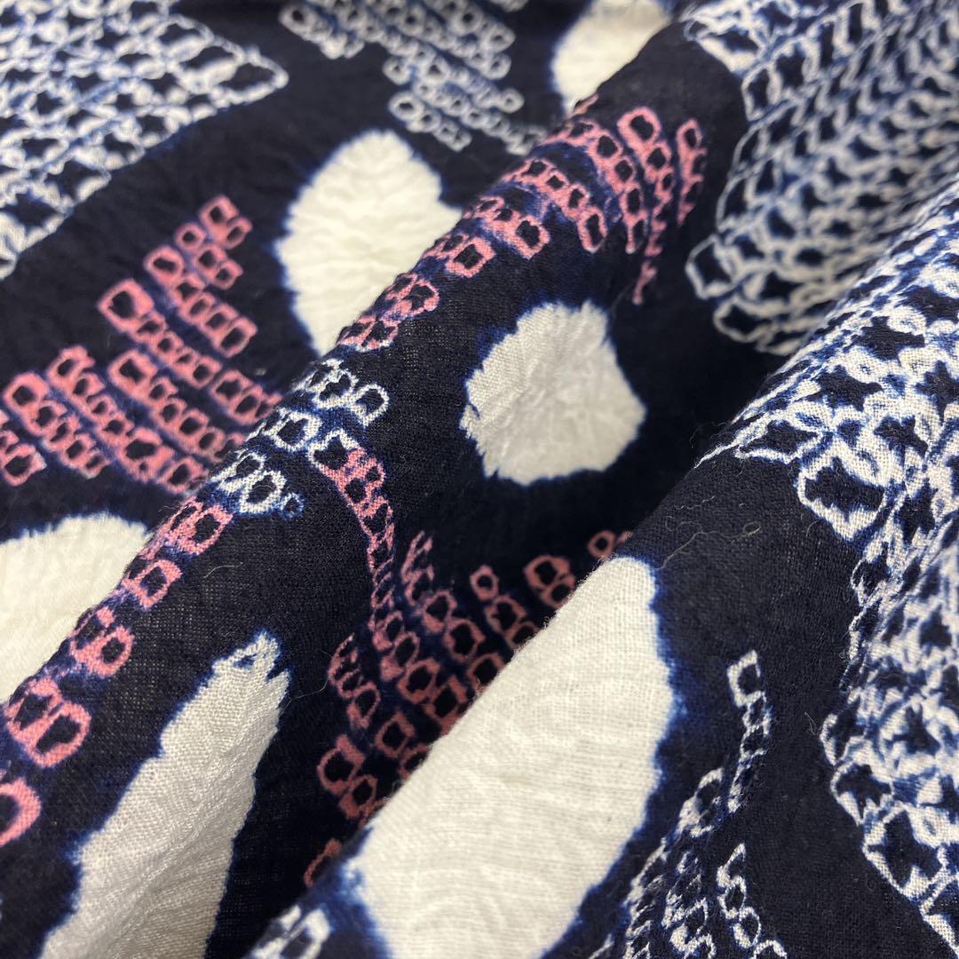 ◎mk-0091　有松鳴海　絞り浴衣　有松絞り　ゆかた　ｋ-7-25