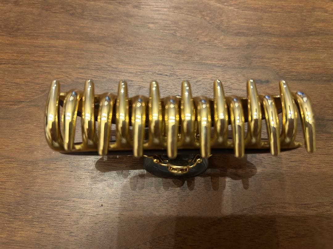 acca ヘアクリップ ブルーグレー＆ゴールド