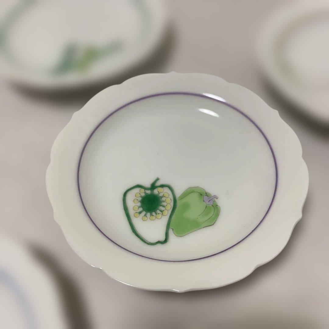 新品　深川製磁　野菜　枯梗渕小皿揃　　小皿 　　豆皿　三箱　　15枚