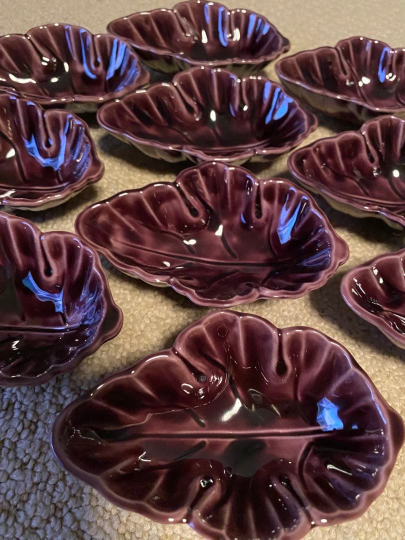 珍味入れ　紫菊葉珍味入れ10客