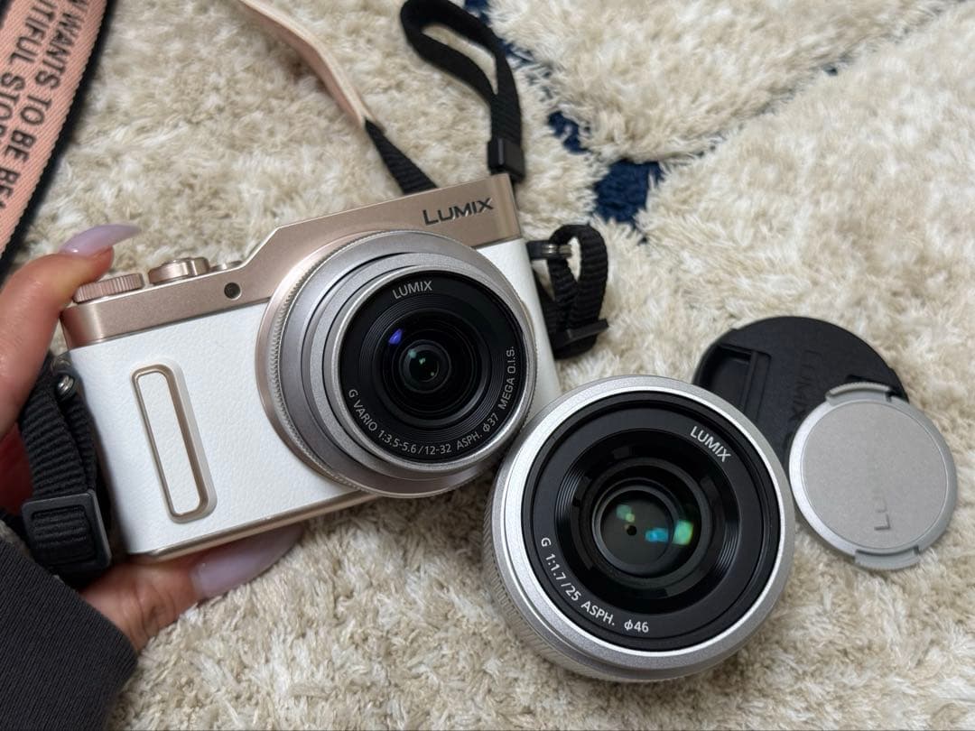 【超✨美品】Panasonicミラーレス一眼/2レンズ付/付属品/ホワイトピンク