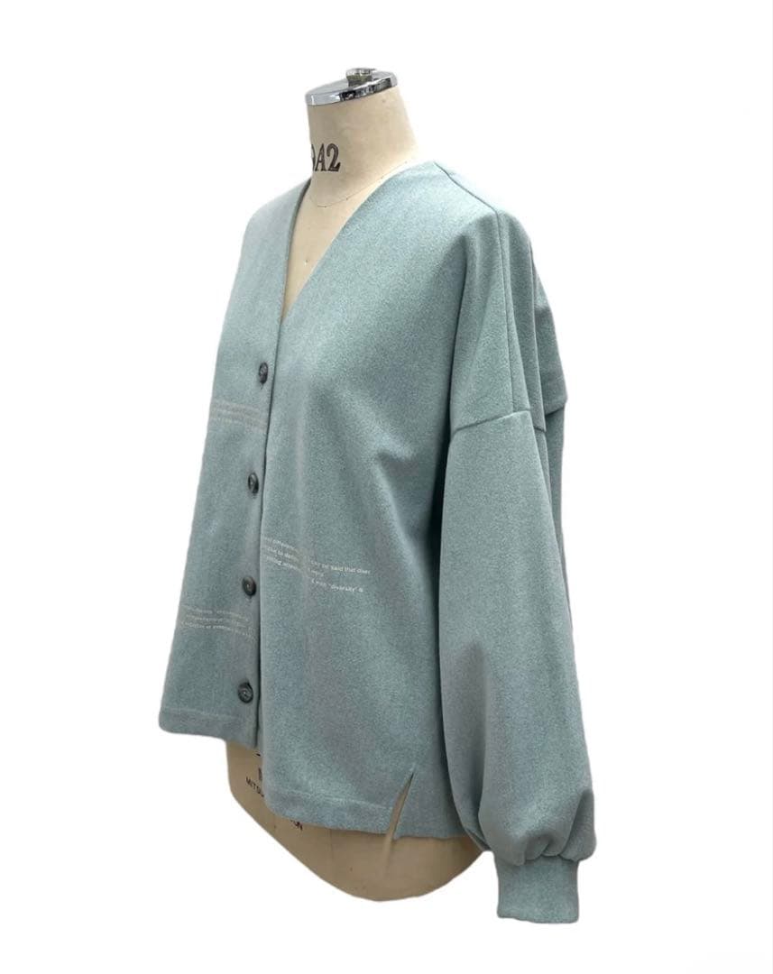 【新品未使用品】ayane アヤン エアリーニードルロゴプリントカーディガン