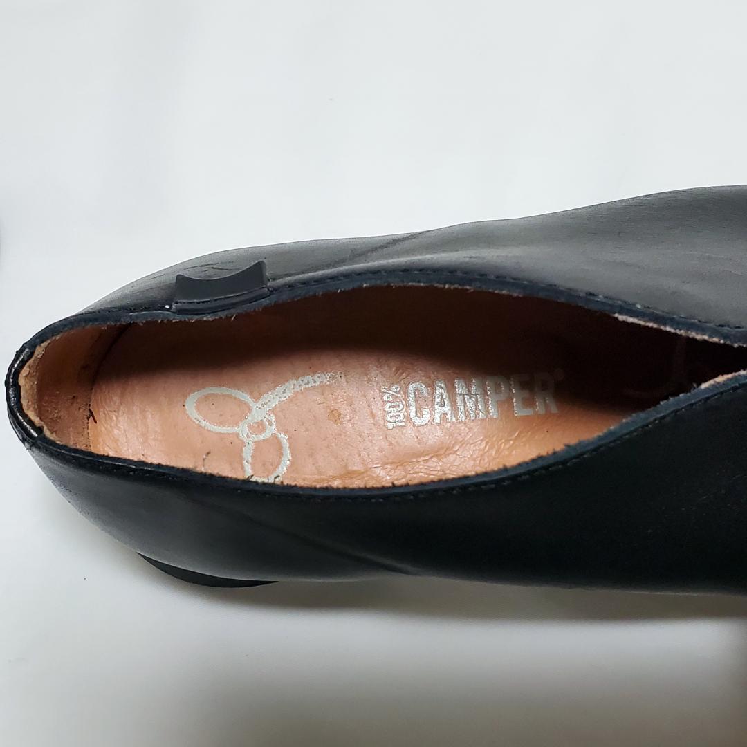 【美品】カンペール　フラットシューズ　ブラック　Vカット　38