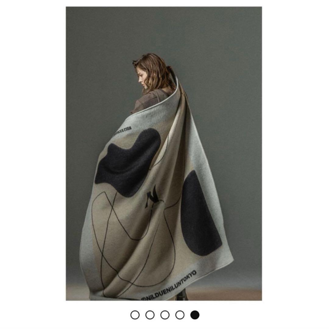 布団・毛布 NILDUE NDNU ABSTRACT ART BLANKET / BEIGE