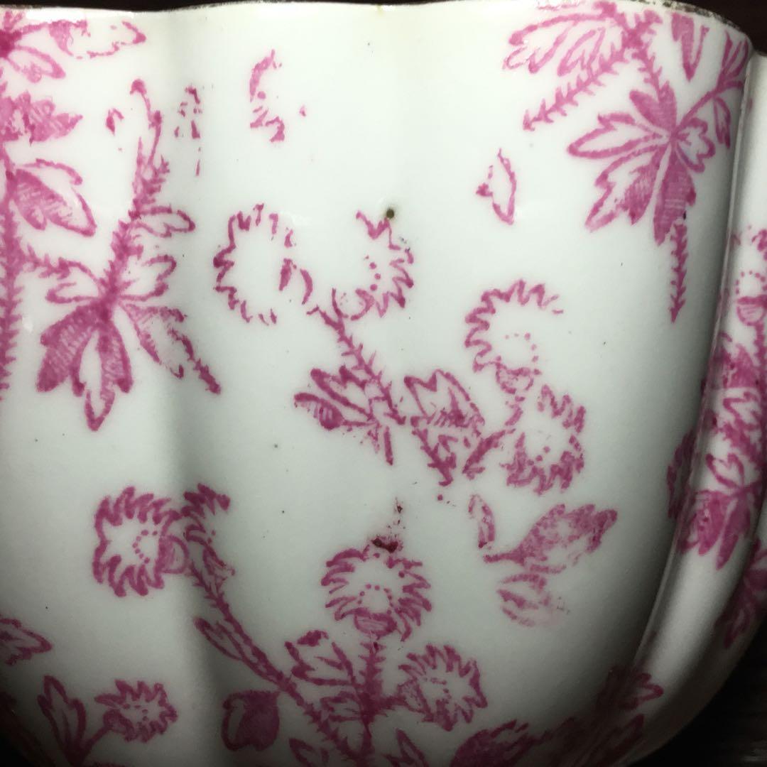 ワイルマン②◆ トリオ ◆レア ピンク シェリー デイジーシェイプ ティーカップ