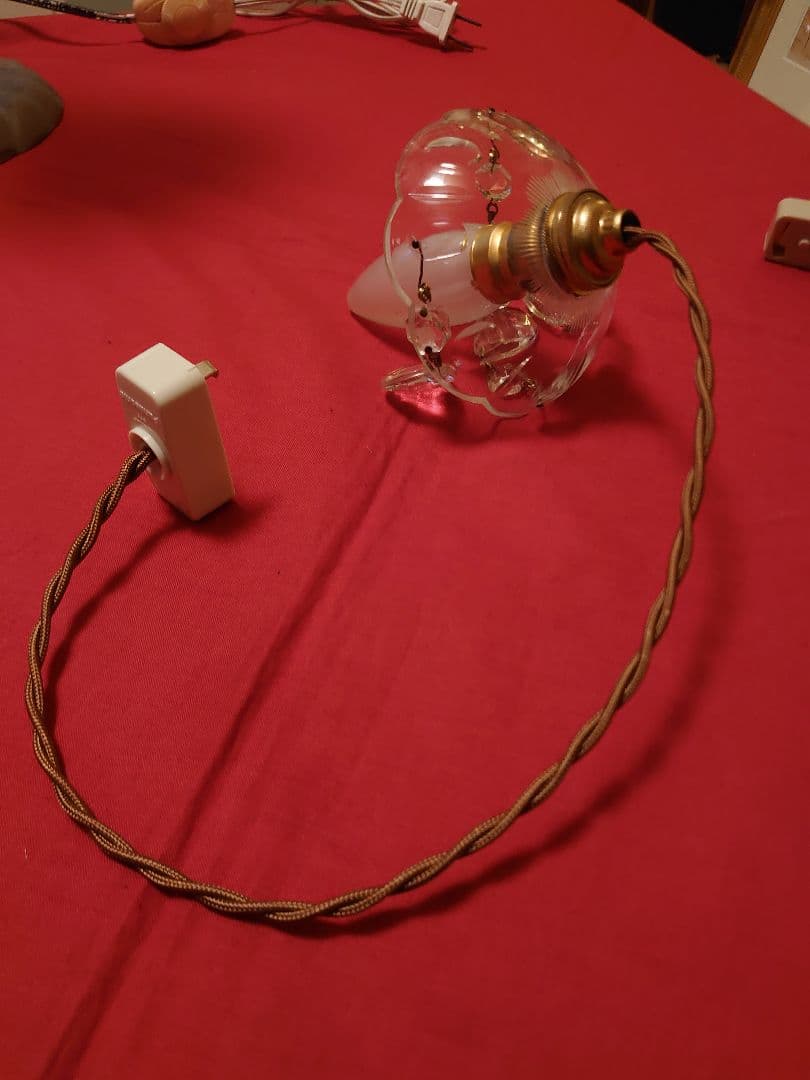 フランスアンティーク　プチシャンデリア　ペンダントランプ(灯具一式付)