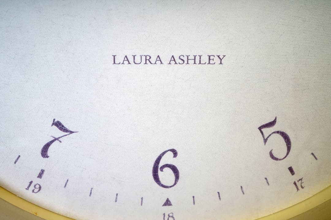 ローラアシュレイ　大型掛け時計（ガラス入り）　着払い