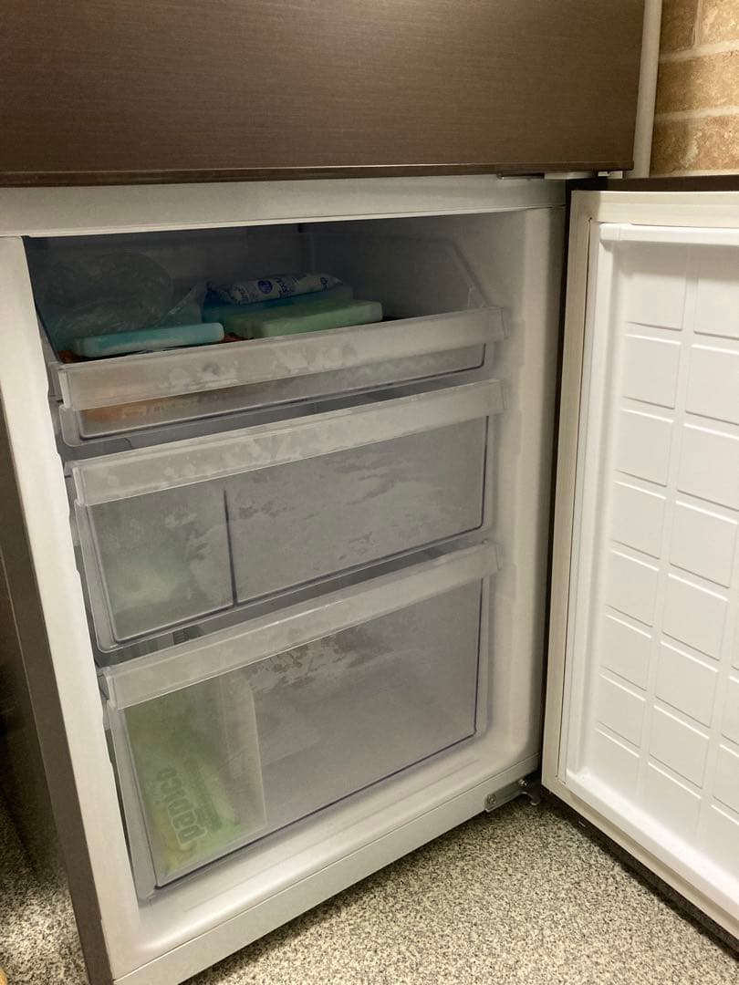 【動作中】SHARP シャープ SJ-PD27B-T冷蔵庫 ブラウン 270L