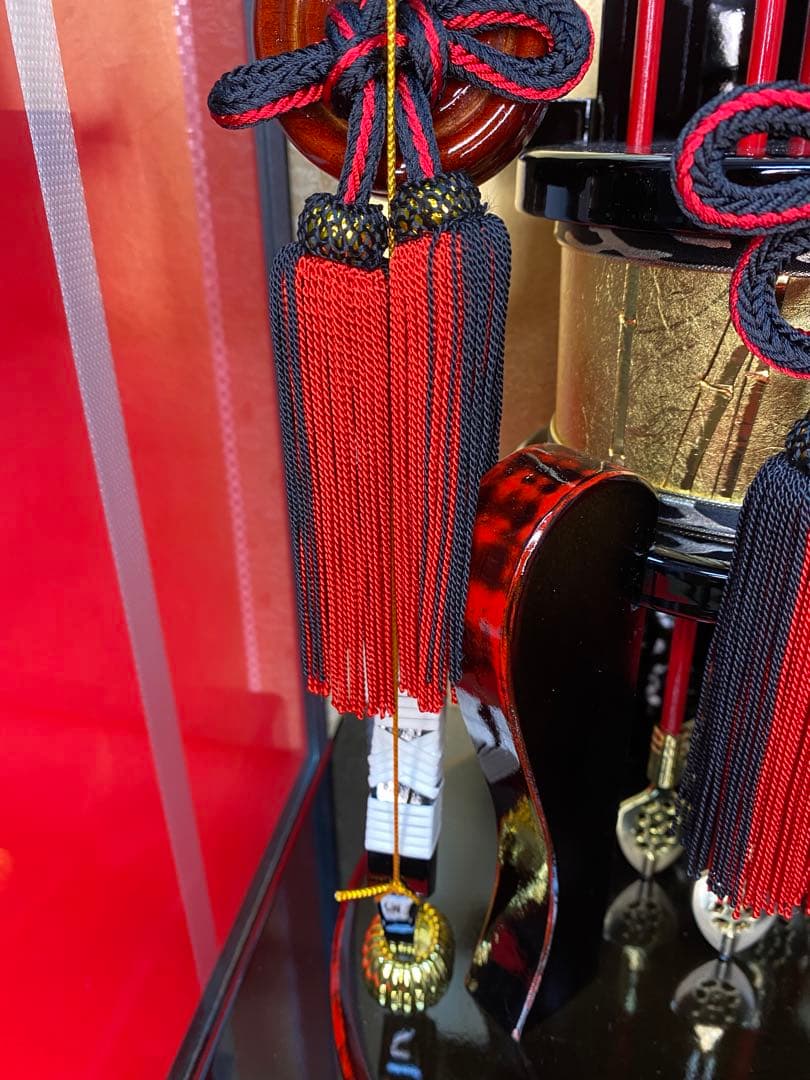 破魔弓　幹山作　ガラスケース２０号・間口約３３×奥行約２８×高さ約６０㎝