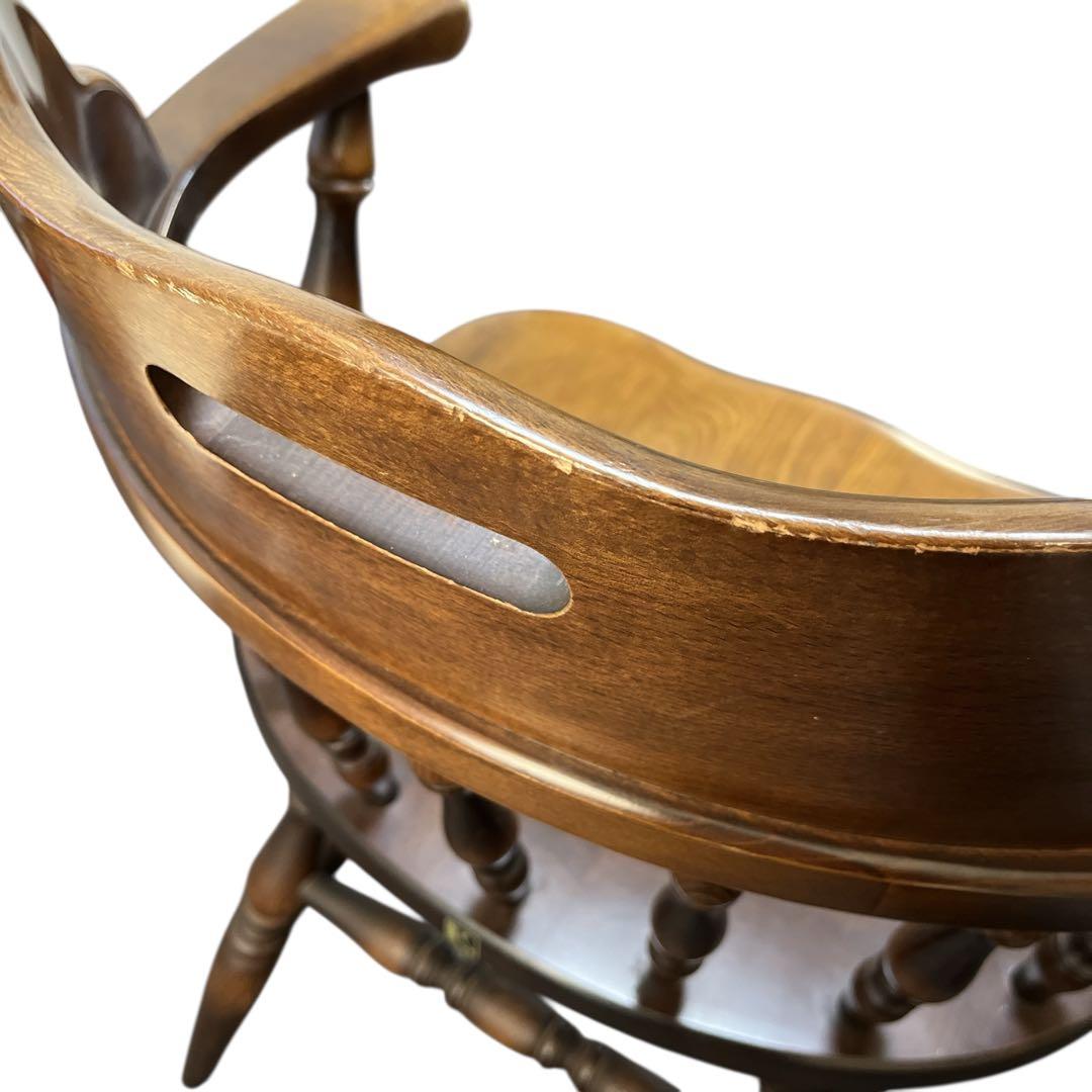 飛騨産業 ウィンザーアームチェア ダイニングチェア レトロ 椅子 キツツキマーク