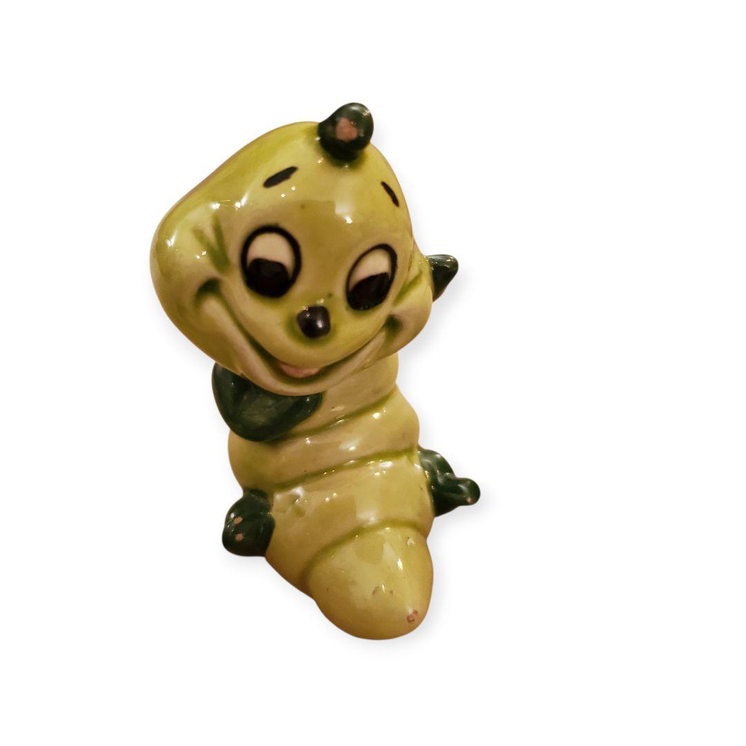 昭和レトロ　芋虫　 陶器　置物 　セット