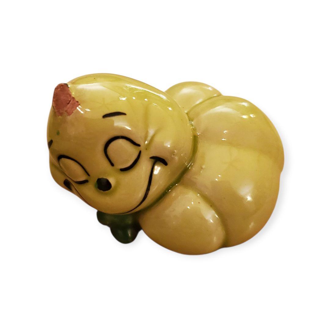 昭和レトロ　芋虫　 陶器　置物 　セット