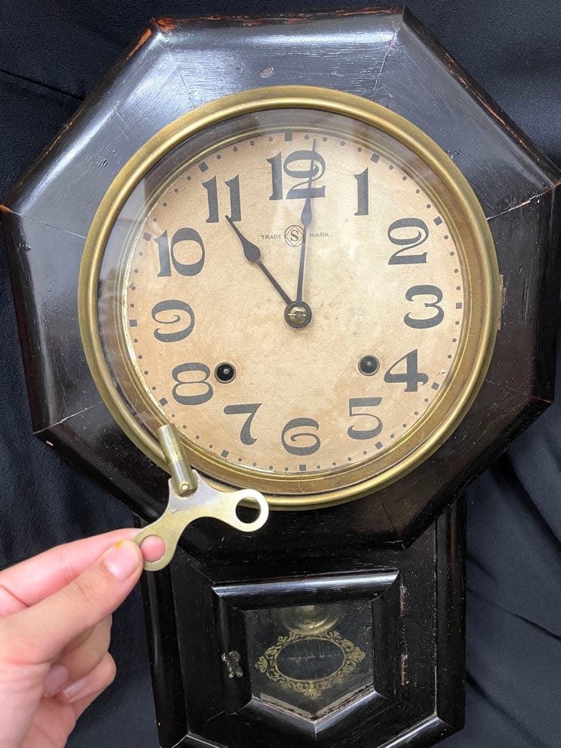 稼働アンティーク　精工舎　柱時計　昭和レトロ