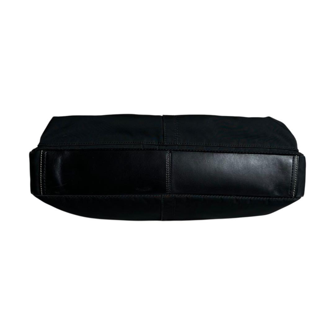 大容量　コーチ　2way ビジネスバッグ　ナイロン　レザー　ブラック