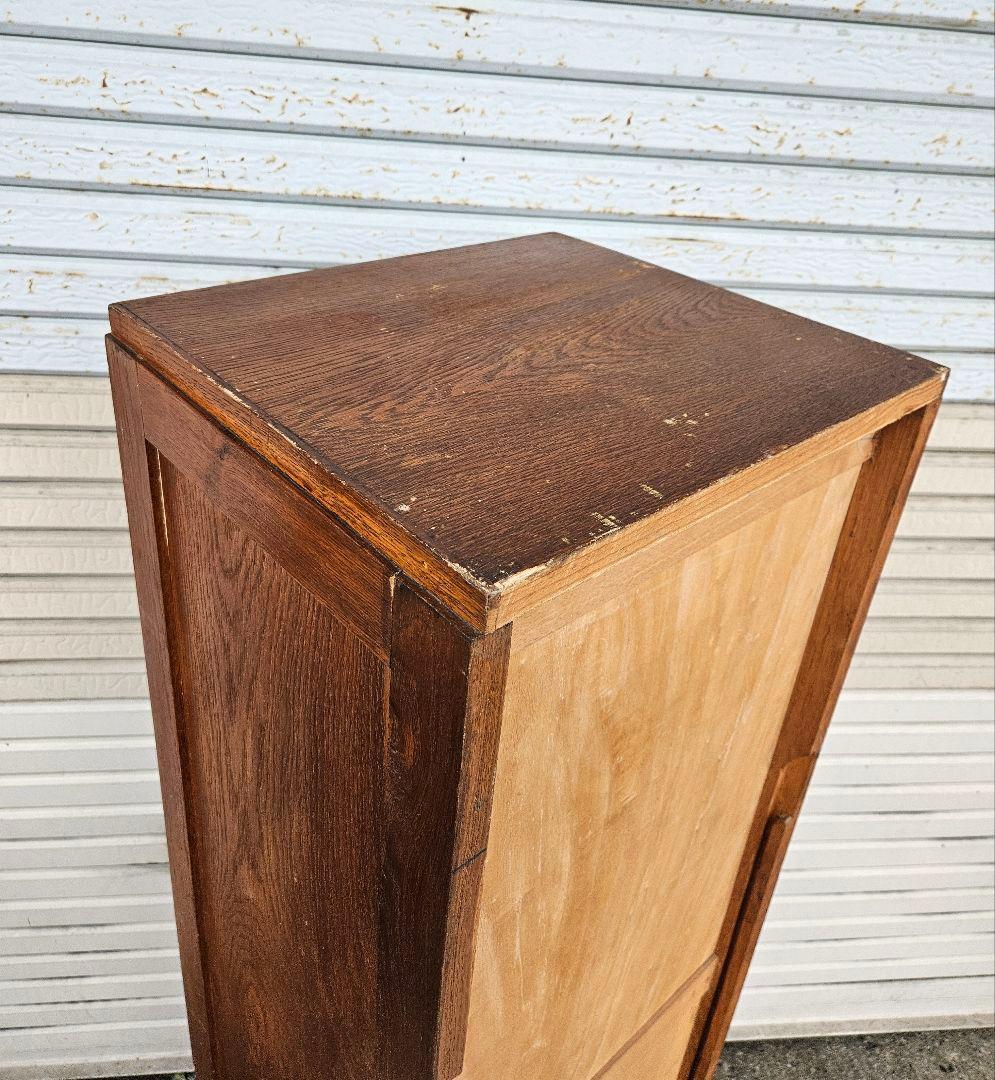 フランスアンティーク 蛇腹のファイルキャビネット 木製 飾り棚 下駄箱