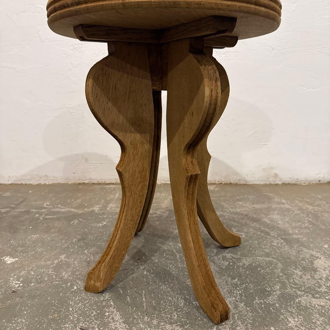 ヴィンテージ　サイドテーブル　剥離　ラウンド　花台