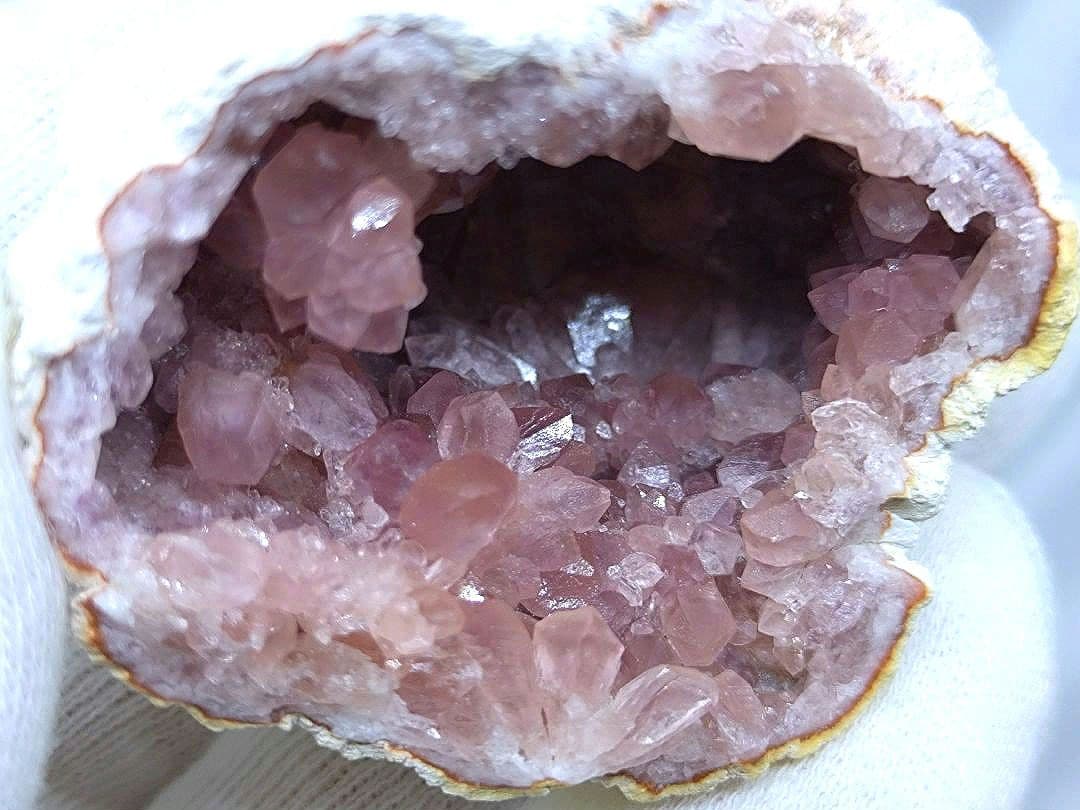 高品質　アルゼンチン産　ピンクアメジスト　ジオード　原石　標本　フラワー　②