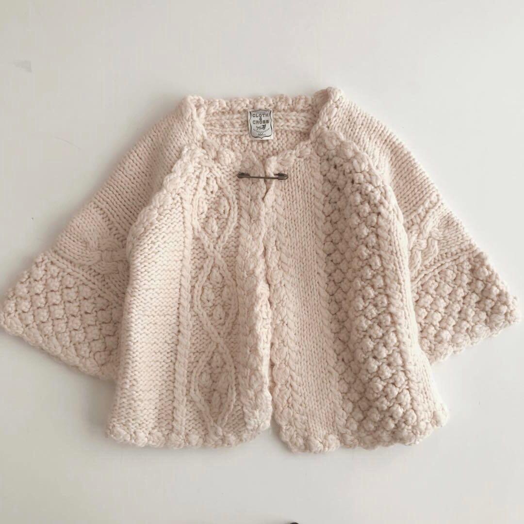 クロスアンドクロス　アランハンドニットボレロ