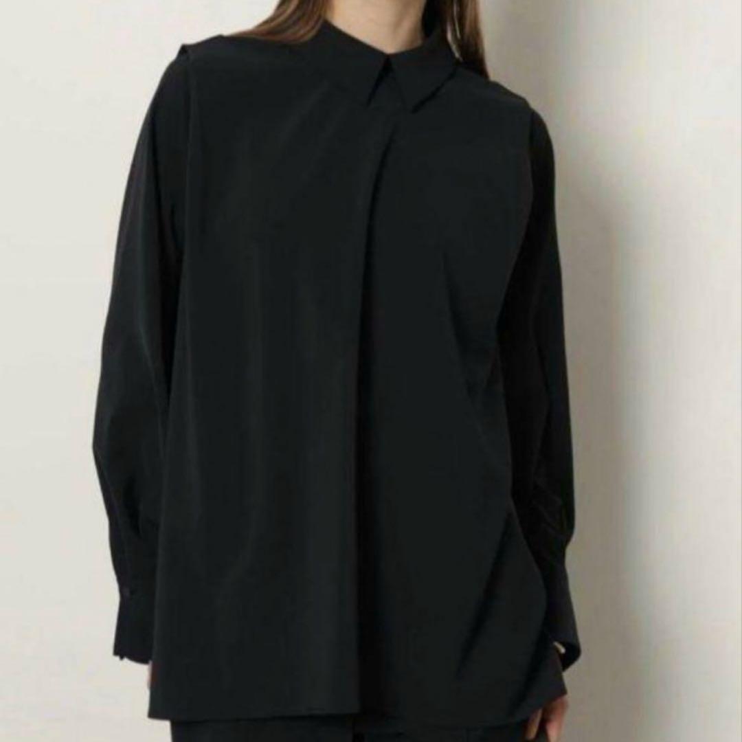 新品　CADUNE カデュネ　ネイビー　3way襟付きブラウス　セレモニー　濃紺