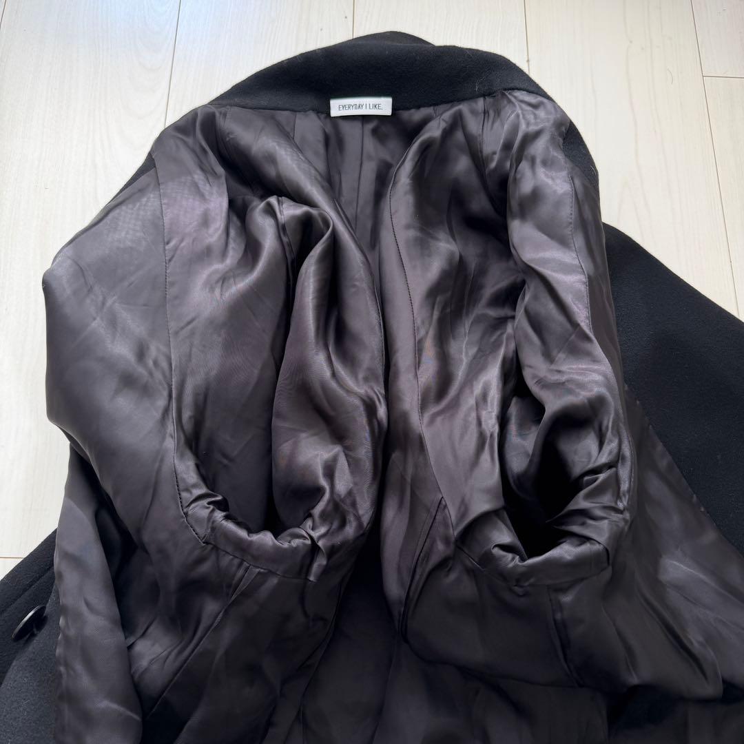 美品✨ドゥーズィエムクラス　Short Double コート カシミヤ　ブラック