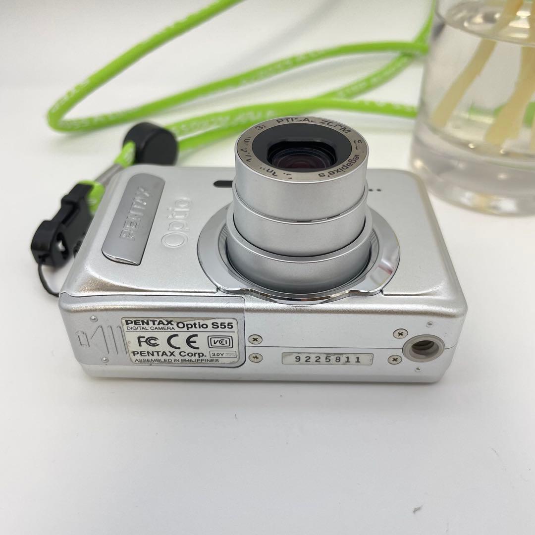 スマホ転送OK✨PENTAX Optio s55✨動作確認済 単三電池 可愛い♪