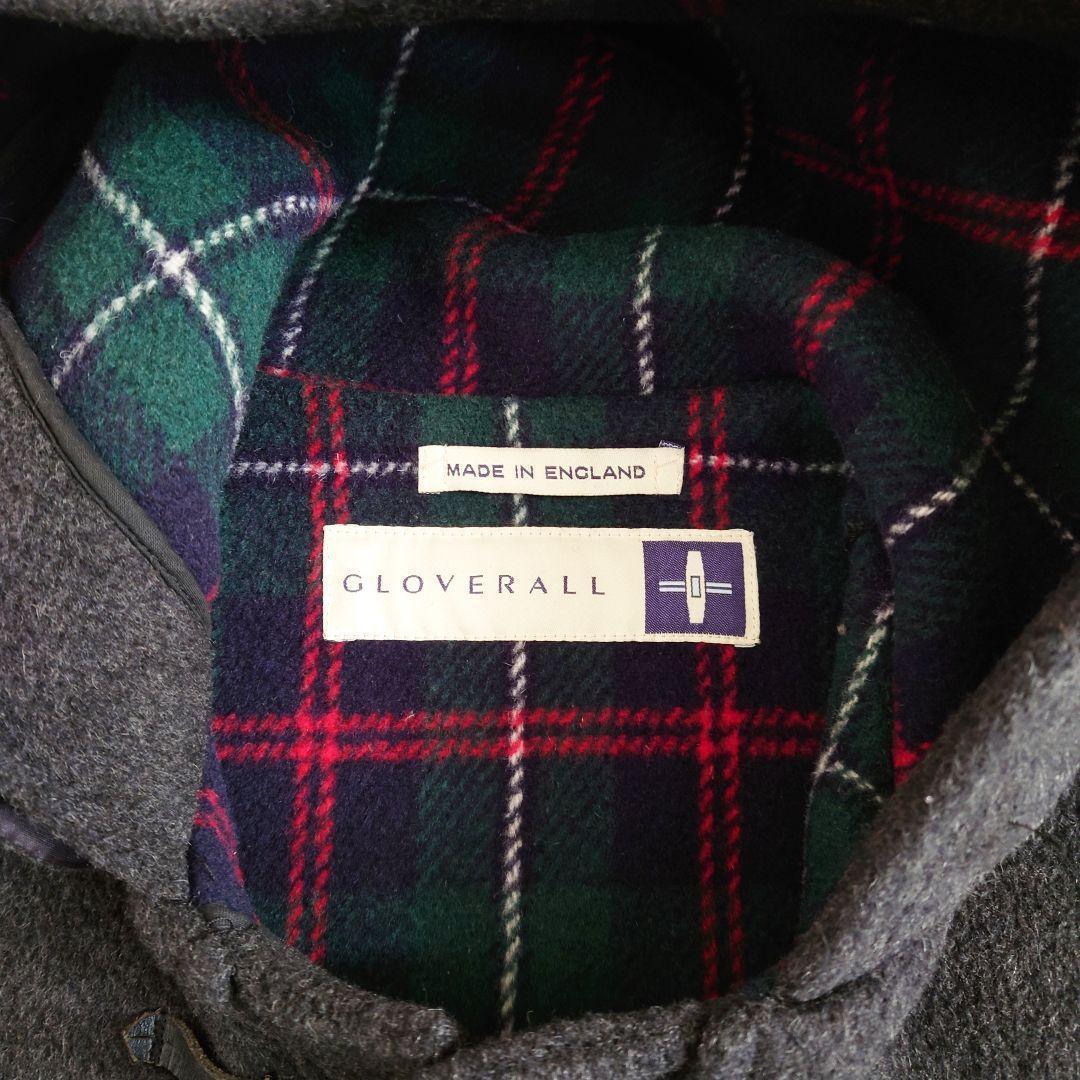 グローバーオール　ダッフルコート　グレー　裏地チェック　40　L相当　英国
