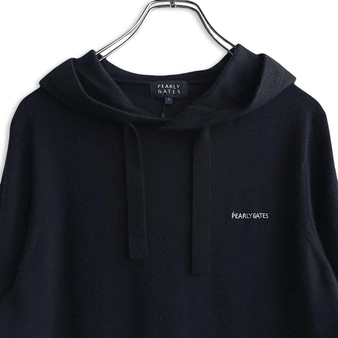 449 パーリーゲイツ 定価49,500円 カシミヤニットパーカー 紺 1 M