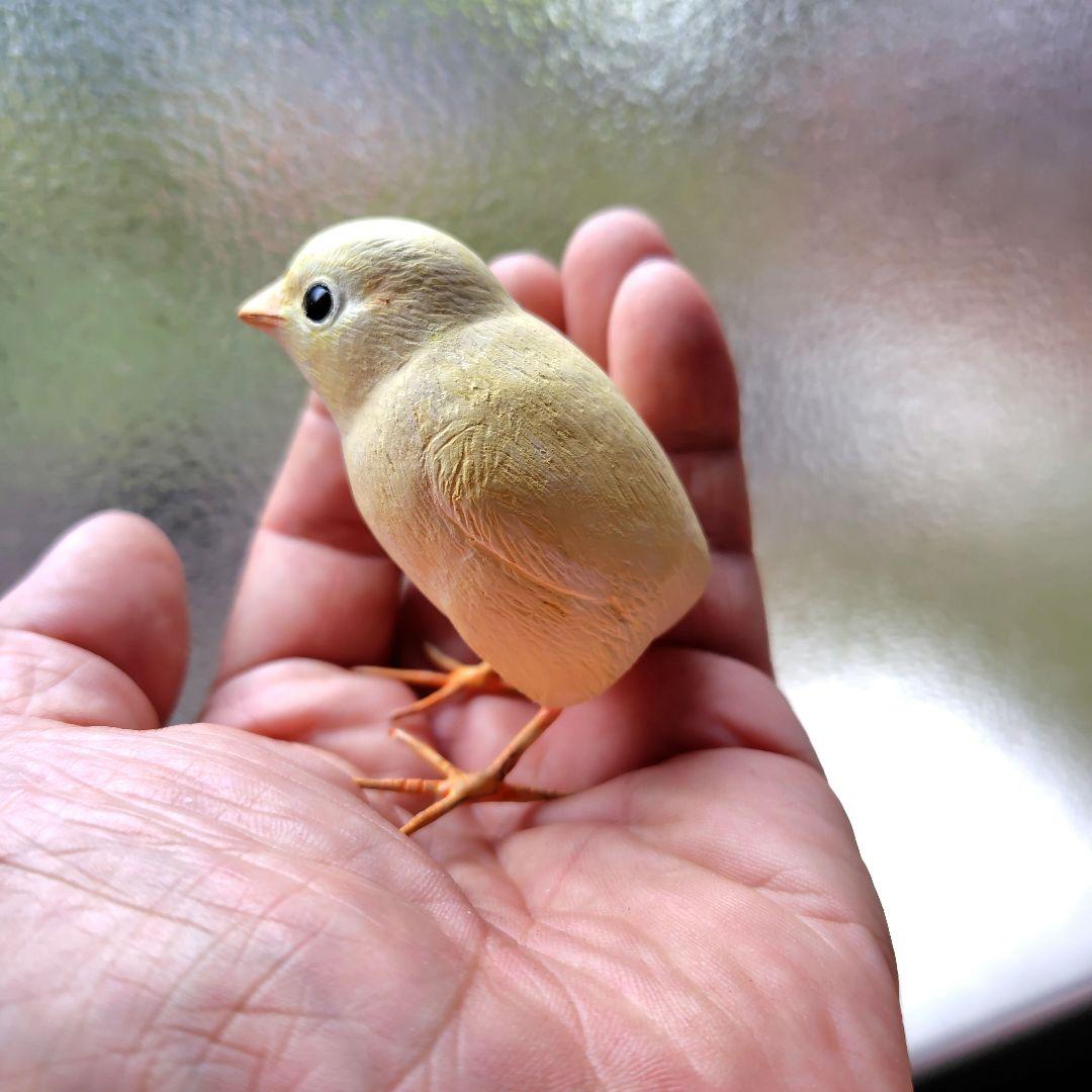 バードカービング ヒヨコ 木彫り