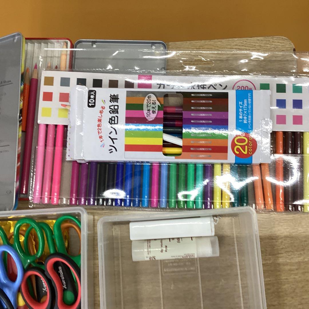 文房具セット 色鉛筆・マーカー・ハサミなど先生の分道具