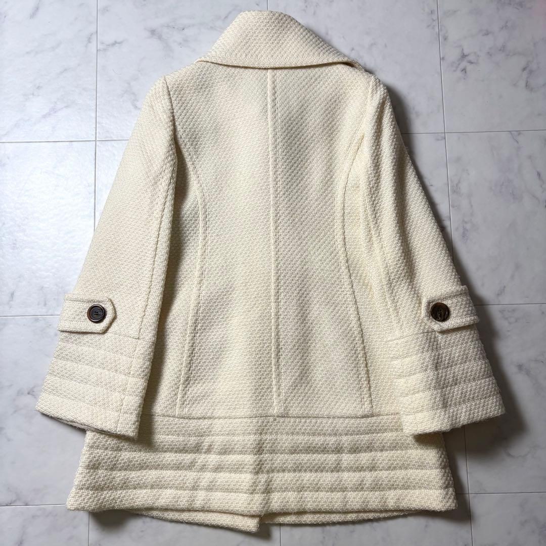 バーバリーブルーレーベル ツイード フレア袖 Aライン コート 38