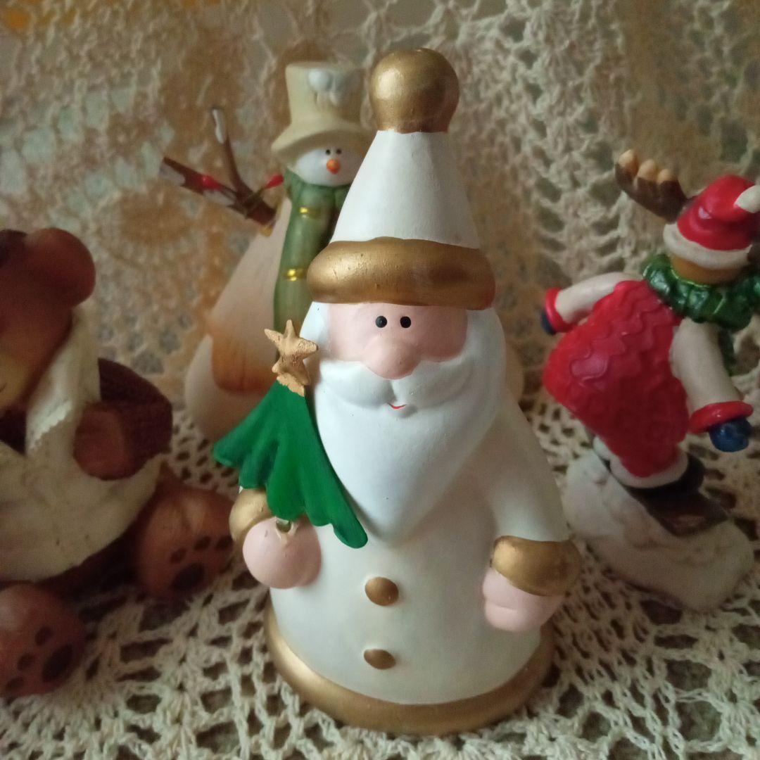 クリスマス置物　サンタ・トナカイ・ベアー・雪だるま置物　クリスマスインテリア雑貨