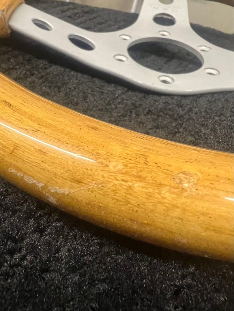 当時物 OBA 丸穴 30パイ ステアリング 旧車 30cm 暴走族 族車