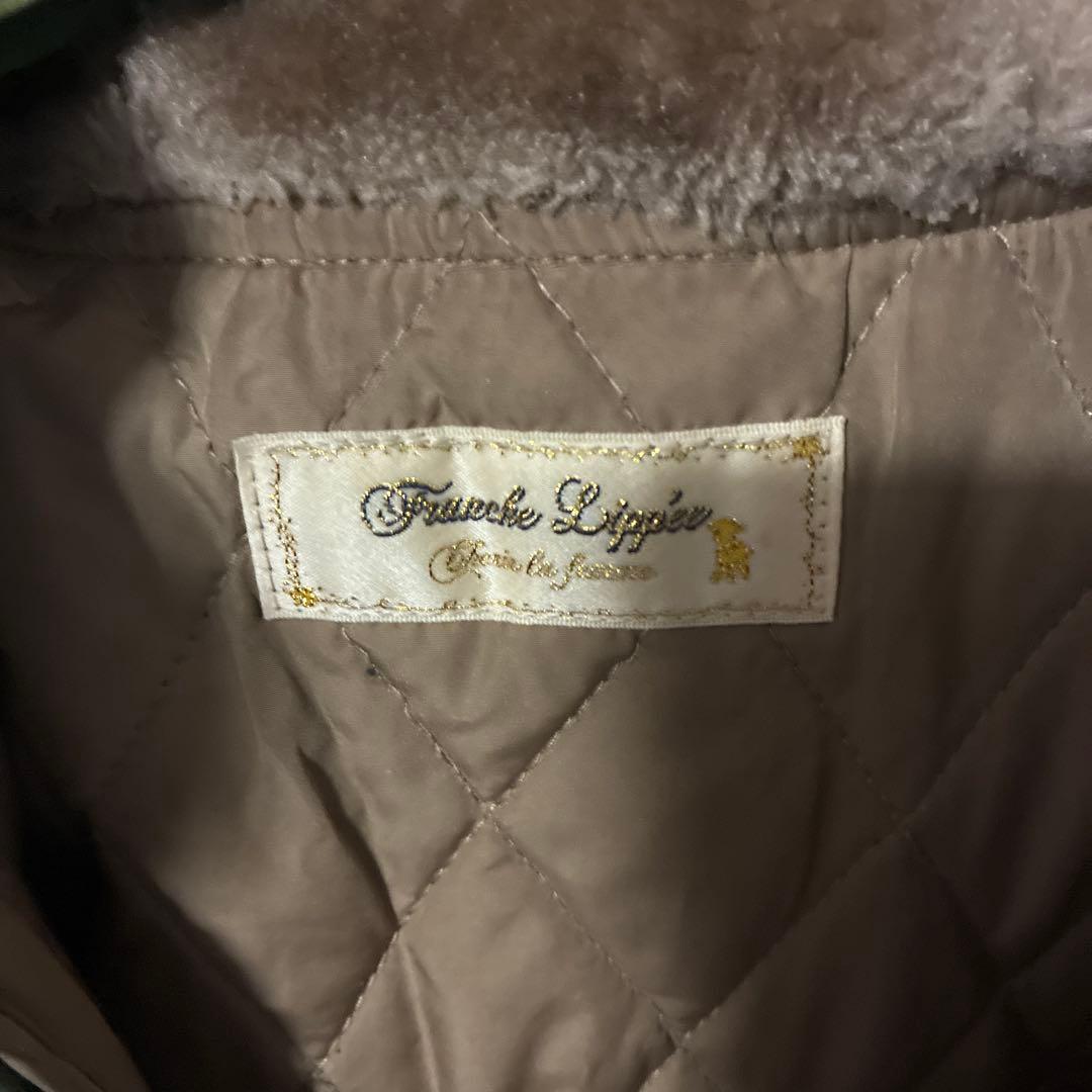 フランシュリッペ モッズコート　ライナー付き　パールリボン