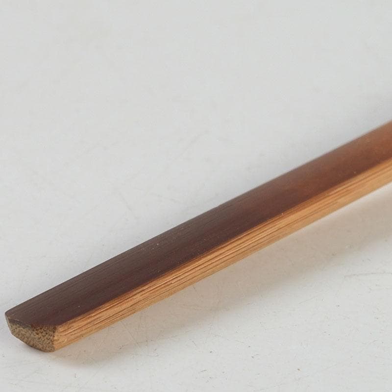 茶道具　吉田宗仙作　茶杓　銘庵の友　紫野　小林太玄書付　共筒共箱　V　9415