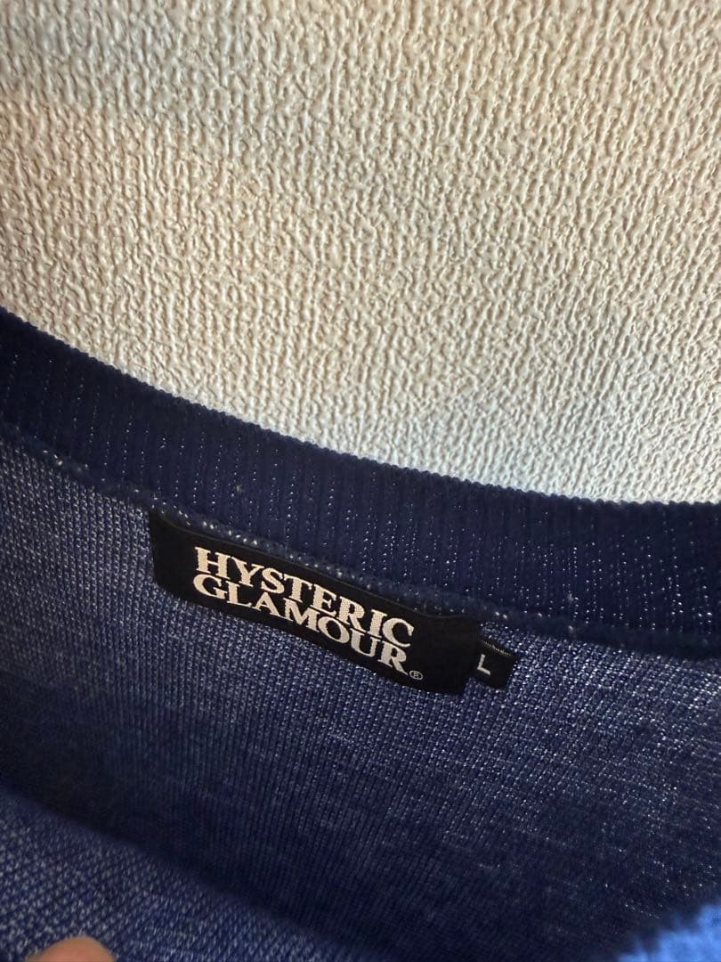 HYSTERIC GLAMOUR ネイビー サマーニット Lサイズ